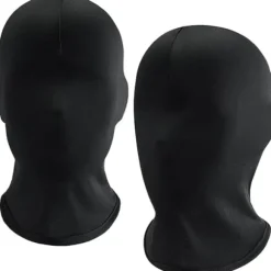 Sharharge 2 stk. sort helmaske Halloween spandex hættemaske Hovedbeklædning Ansigtsløs maske til unisex cosplay kostume