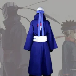 Shippuden Uchiha Obito/madara Cosplay Kostume Halloween Karneval Ninja Kampdragt Blå Kimono Ingen Maske Custom Made -a Male Xs Naruto