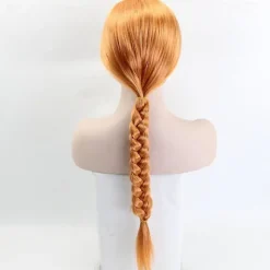Shrek Kvinder Prinsesse Fiona Cosplay Fuld Paryk Monster Fiona Party Rollespil Orange Brun Flettet Hår Paryk (YJD)