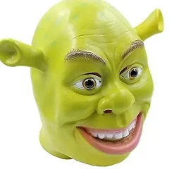 Shrek Maske Kostume Halloween Cosplay Voksen Hel Hoved Grøn Shrek Maske Latexmasker