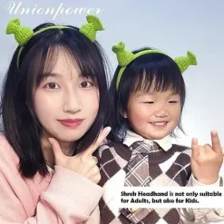 Shrek Pandebånd med ører, søde udklædningsører, Halloween Cosplay-rekvisitter Festtema Kostume Unisex