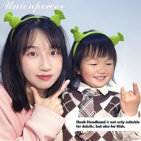 Shrek Pandebånd med ører, søde udklædningsører, Halloween Cosplay-rekvisitter Festtema Kostume Unisex