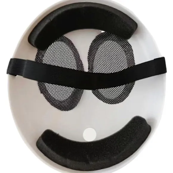 Shy Guy Maske til Halloween Cosplay – Hvid Fuld Ansigt Anime Maske Kostume til Mænd og Drenge, Sjov Rekvisit (FMY)