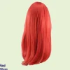 Similler Syntetiske Anime Lange Lige Parykker Til Cosplay Kvinder Varmebestandigt Hår Sort Blå Pink Grøn Gul Rød 100cm（50cm rød）