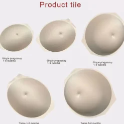 Simuleret Gravid Mave Tummy Bump Skuespiller Cosplay Rekvisitter Åndbar Sceneoptræden