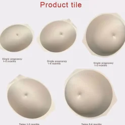 Simuleret Gravid Mave Tummy Bump Skuespiller Cosplay Rekvisitter Åndbar Sceneoptræden