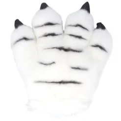 Simulering af dyrekløer Handsker Sød Tiger Klo Plys Handsker Varulv Kostume Handsker Hvid
