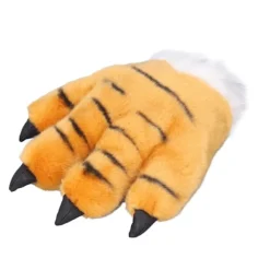 Simulering Dyre Klo Handsker Sød Tiger Klo Plys Handsker Varulv Kostume HandskerGul