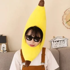 Sjov Banan Gul Hat til Voksne - Unisex Kostume [JUN]