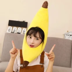 Sjov Banan Gul Hat til Voksne - Unisex Kostume [JUN]