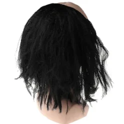 Sjov Cosplay Skaldet Paryk til Halloween Kostumefest - Sort