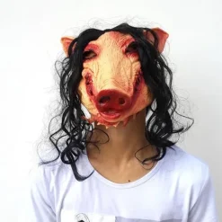 Sjov dyremask med hår Halloween Cosplay Scary Latex Mask Kostumefest none