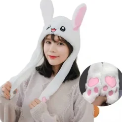 Sjov Hoppedyr-Plush Beanie Hat til Kvinder og Piger, Kan Bruges som Sjov Påske/Halloween/Julehat Gave