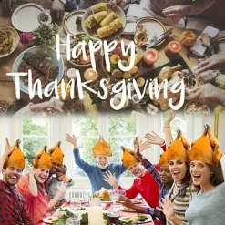 Sjov Kalkunben Kokkehue til Thanksgiving & Jul - Polyester, Perfekt til Julemiddag & Fotorekvisit Kok kylling Chef chicken hat