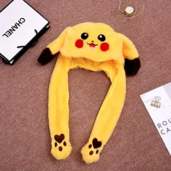 Sjov Legetøjs Kaninhat PIKACHU Hat Klem Ører Luftpude Bevægelig Hat