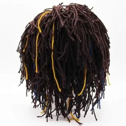 Sjov paryk skæg hatte håndstrikkede hue rasta hat med dreadlocks