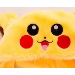 Sjov Pikachu-hat med plys, ørebevægelse, hop, cosplay-kostumer