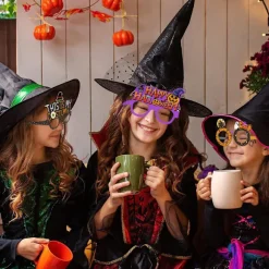 Sjove briller, legende og uhyggelige designs til Halloween-sjov, genanvendelige papirbriller med græskar-, flagermus- og spøgelsestemaer, universel pasform til alle aldre | Fyndiq