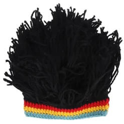 Sjove Parykhatte Høj Elasticitet Hold Varm Strikket Hue Med Dreadlocks Til Jul Halloween black