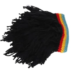 Sjove Parykhatte Høj Elasticitet Hold Varm Strikket Hue Med Dreadlocks Til Jul Halloween black