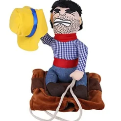 Sjovt hundekostume cowboy-ridekostume kæledyrskostume katte-dragt cowboy-rytterstil M