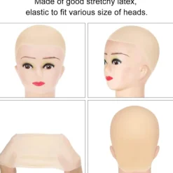 Skaldet Hoved Latex Skaldet Hoved Til Voksne Makeup Skaldet Paryk Hætte Kostume Tilbehør