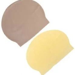 Skaldet Hætte Halloween Makeup Latex Skaldede Hætter Karneval Gul 2 stk