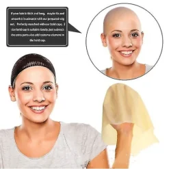 Skaldet hætte Latex Skaldet hætte til voksne Makeup Skaldet hoved paryk hætte kostume tilbehør