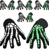 Skeletthandsker 5-pak - Selvlysende Halloweenhandsker - Sort - 23x12.5x7cm