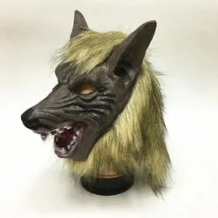 Skræk Djævel Bold Helhoved Halloween Maske Ulvehandsker Cosplay W,ta