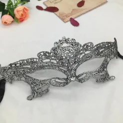 Sølv Hot Stempling Dame Sexet Blonde Maskerade Maske til Karneval Halloween Prom Halvt Ansigt Bal Fest Masker Udskåret Øjenmaske #35~00895