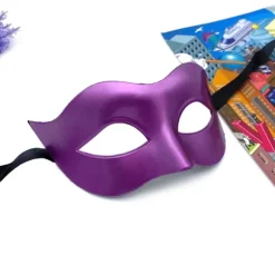 Sølvfarvet The Good Life Maskerade Maske til mænd eller kvinder i venetiansk stil, festmaske til øjnene, sort mat, karneval, halloween