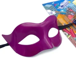 Sølvfarvet The Good Life Maskerade Maske til Mænd eller Kvinder i Venetiansk Stil, Festmaske til Øjnene, Sort Mat, Karneval, Halloween