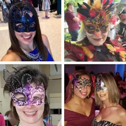 Smedejerns sommerfuglemaske med rhinsten (blå) til maskerade/karneval/sexet kostumefest/bryllup