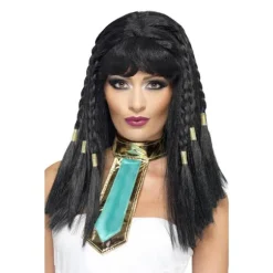 Smiffys Cleopatra-paryk til kvinder, én størrelse, sort, CJY Black en-US