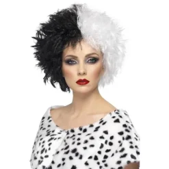 Smiffys Dame Ond Madame Ond Paryk One Size Sort/Hvid Sort/Hvid Black/White One Size