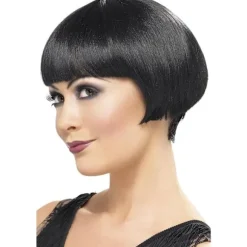 Smiffys 20'er Flapper Bob Paryk One Size Svart Sort Black One Size