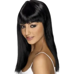 Smiffys Kvinders Glamourama Paryk One Size Sort, CJY Black en-US