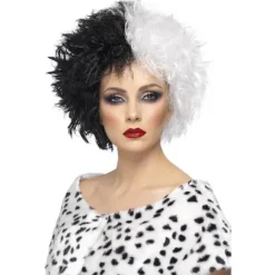 Smiffys Ladies Evil Madame Evil Paryk One Size Sort/Hvid Sort/HvidCJY Black/White One Size