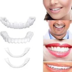 Smile Snap On Falske Tænder Øvre Nedre Dental Veneers Gebis Tanddæksel Sæt PTW