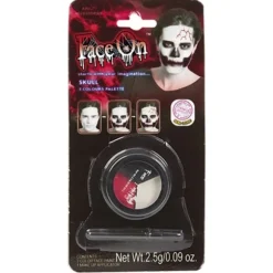 Sminkset Döskalle med Sminkborste - Smink - Halloween & Maskerad White