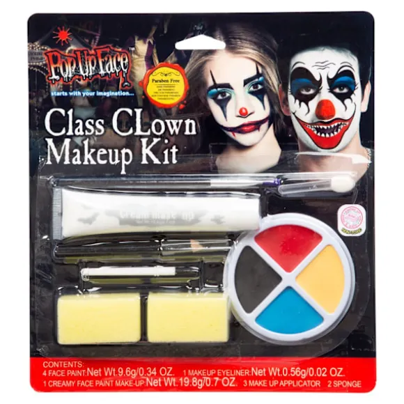Sminkset Läskig Clown Maskeradsmink Halloweensmink Multicolor one size