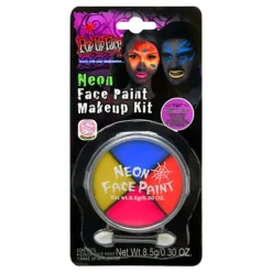 Sminkset lyser i UV Neon Halloweensmink Multicolor one size