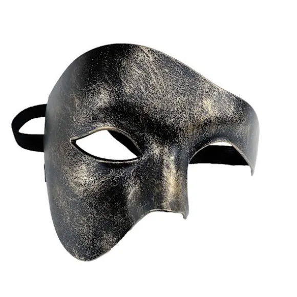 Smukke festprom masker luksus maskebal sorte og guld masker