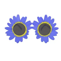 Solsikkeformede solbriller Hawaiian Party Kostume Briller (Hvid)