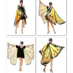 Sommerfuglevinger Kostume Voksen Halloween Sommerfugle Kappe