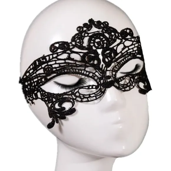 (Sort) 1 x Sexet Blonde Maske Maske Mardi Gras Kostume Kvinder Promenade Venetiansk Øjenmaske
