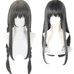 Sort Cosplay Paryk - Højtemperaturfiber, Justerbar, Perfekt til Anime Rollespil & Fester, CJY