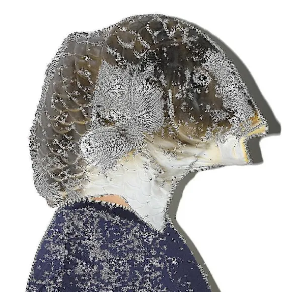 Sort Fisk Maske Latex Dyrehoved Maske Grå Fisk Kostume Hovedbeklædning Maskerade Fest Voksen