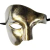 (Sort Guld)Vintage Masquerade Maske Phantom of the Opera Et Øje